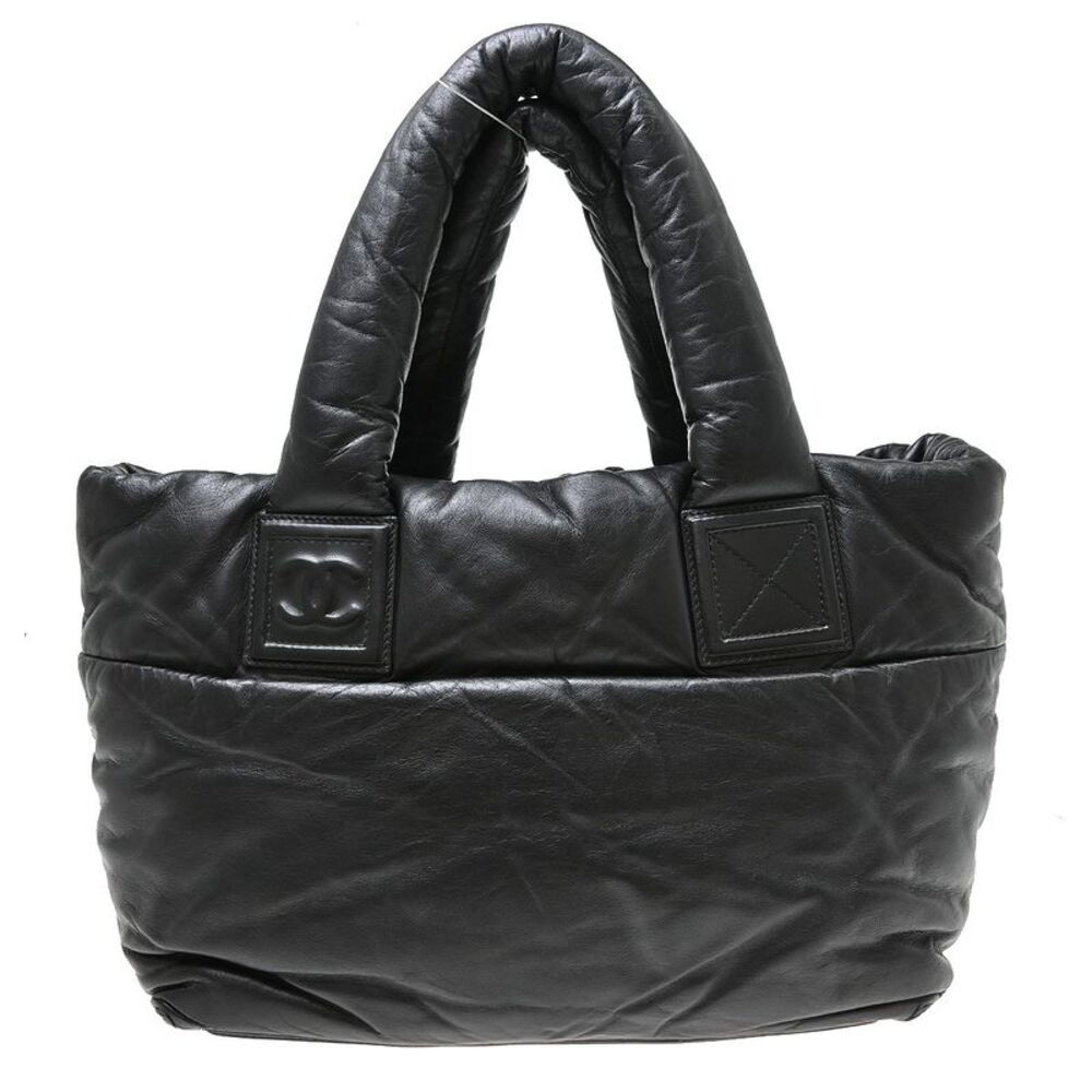 Chanel Coco Cocoon Reversible Tote Quilted Lambskin Black Leather Tote Bag Bag